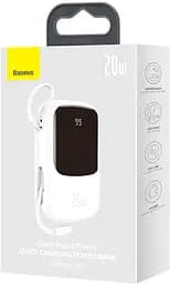 Зовнішній акумулятор Baseus Qpow 20 W 20000 mAh PPQD-H02 вбудований Lightning кабель Білий - мініатюра 2