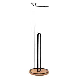 Тримач для туалетного паперу Ardesto Minimalism чорний 16.5 х 16.5 х 55 см (ARHB3112BT)