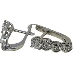 Серебряные серьги Агни НАСЛАЖДЕНИЕ с фианитами. 2572/9Р-CZ