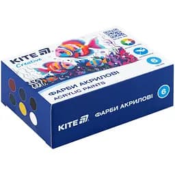 Фарби акрилові Kite Creative 6 кольорів по 20 мл (K-271)
