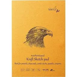 Блокнот-склейка для эскизов SM-LT Art Authentic (Kraft) А4 90г/м2 60л коричневый цвет