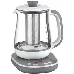 Електрочайник Tefal Tastea tea maker 1.5 л скло біло-сірий (BJ551B10)