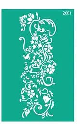 Трафарет багаторазовий самоклеючий №2001 13×20см Квіти Rosa Talent