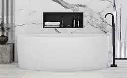 Вбудована полиця Rea 30x60 black matt з обідком REA-05605, Чорний матовий - мініатюра 4