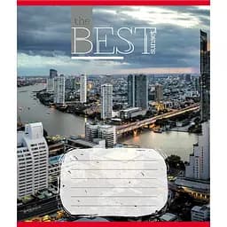 Зошит загальний "Захід сонця у місті" Leader 096-630190K-3 в клітинку, 96 аркушів