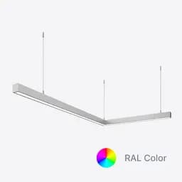 Світлодіодний світильник X-LED 80ВТ L-подібний ral (1000*620*43) LSNL-80c