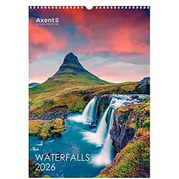 Календар настінний Axent А3 Waterfalls 2026 рік (8804-26-2-A)