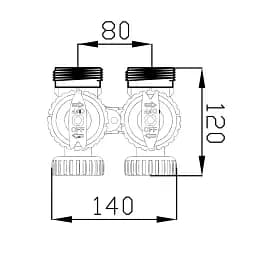 Байпас клапану Clack 1" WS1BYPASS - мініатюра 2