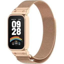 Ремешок DK для Xiaomi Mi Smart Band 9 Active Metal Milanese Loop Magnetic (018854) (rose gold)
