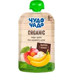 Пюре органическое Чудо-чадо Яблочно-банановое без сахара 90 г