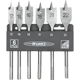 Набір свердел по дереву Work's пір'яні 12-22 мм 6 шт. (27466)
