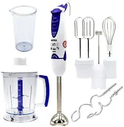 Блендер Rotex RTB508-W (подрібнювач, 2 міксера, спінювач, тістоміс)