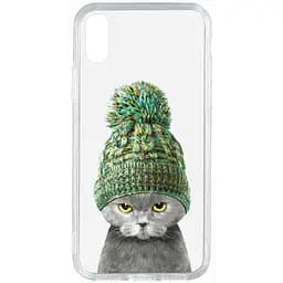 Чохол-накладка Toto Acrylic+TPU Print Case Apple iPhone XS Max #7 Cat In Hat Transparent