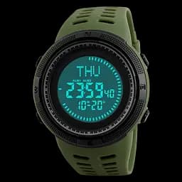 Годинник чоловічий спортивний з компасом Skmei 1254 Compass (Зелений) - мініатюра 2