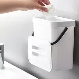 Відро для сміття MBM My Home з кришкою 5 л біле (BIN-11 5L WHITE/ANTHRACITE) - мініатюра 7