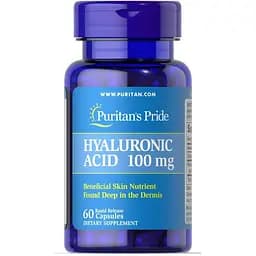 Препарат для суглобів і зв'язок Puritan's Pride Hyaluronic Acid 100 mg 60 капсул
