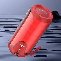 Портативна bluetooth колонка Borofone BR33 TWS із LED підсвічуванням червоний - мініатюра 4