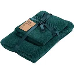 Набір рушників махрових Ardesto Lotus, 140х70/90х50 см, 2 шт., смарагдовий (ART2357EM)