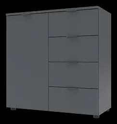 Комод Doros Рон 1 1 фасад 4 шухляды Графіт 80х38х81 (41516006) - мініатюра 3