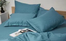 Набір наволочок Moon&Star Satin Stripe Stripe Green 70х70 см 2 шт - мініатюра 3