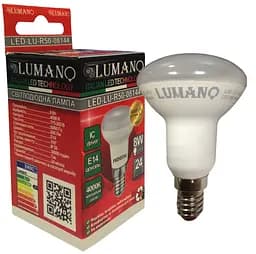 Лампа LED R50 8W E14 4000K 630Lm LU-R50-08144 ТM LUMANO 