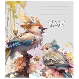Тетрадь общая Beauty Школярик 048-3268L-1 в линию 48 листов