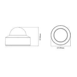 IP-відеокамера 8Mp TVT TD-9581E3B (D/PE/AR2) f=2.8mm з мікрофоном (77-00355) - мініатюра 2
