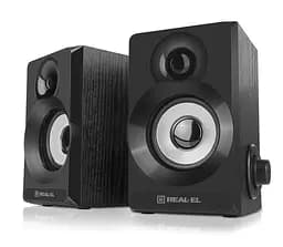 Комп'ютерні колонки 2.0 REAL-EL S200 USB Black