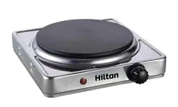 Електроплита Hilton HEC-150, Silver, 1500W, 1 комфорка, поворотні перемикачі