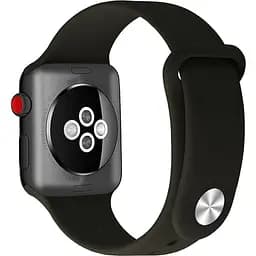 Ремінець Uwatch Silicone Strap for Apple Watch 42/44 mm Dark Olive - мініатюра 2