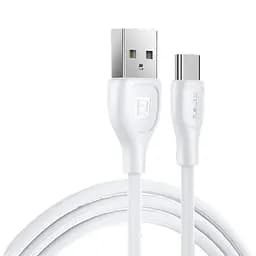 Кабель Remax Lesu Pro USB 2.0 to Type-C 2.1A 1 м белый (RC -160a-w)