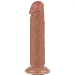 Фаллоимитатор Lovetoy Sliding Skin Dual Layer Dong 8" 20 см коричневый