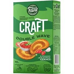 Грінки пшенично-житні хвилясті Flint Craft Gren Double Wave зі смаком Пікантна аджика 70 г