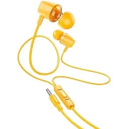 Навушники Hoco M107 Discoverer універсальні earphones with mic жовті