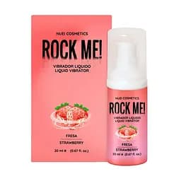 Жидкий вибратор Nuei Rock Me! Клубника (20 мл): Съедобный, для орального секса и интенсивной стимуляции