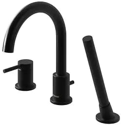 Змішувач для ванни Kohlman Axel black на борт ванни QB241AB Чорний матовий