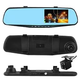 Дзеркало з відеореєстратором Vihicle blackbox DVR L9000 4.3" (2 камери) Full HD - мініатюра 2