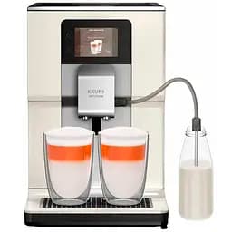 Автоматична кавомашина Krups Intuition Preference бежево-чорна (EA872A10)