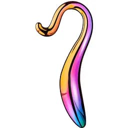 Фаллоимитатор Glamour Glass Elegant Curved 18 см мульти