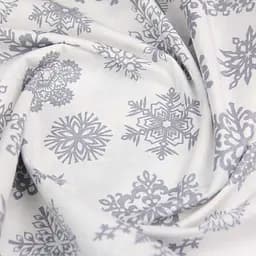 Простирадло Cosas на резинці 90х200х25 snowflakes, срібло (SnowflakesGrey_90x200x25) - мініатюра 5