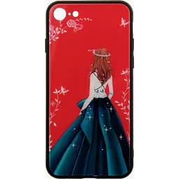 Чохол-накладка Toto Glass Fashionable Case Apple iPhone 7/8/SE 2020 Green Dress Girl
