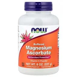 Магній NOW Magnesium Ascorbate, 227 грам