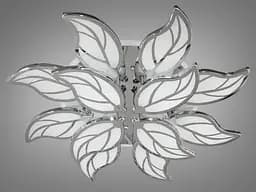 Люстра стельова LED Diasha 8028/8+4HR, 180W, 4100K/3200K/6500K, білий акрил, сучасний стиль для дому - мініатюра 4