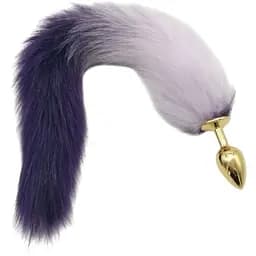 Анальна пробка з хвостом SKN-L24 (розмір S), Фіолетовий