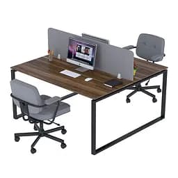 Подвійний письмовий стіл ND2-160x140 Loft Design (Горіх Модена)