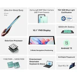 Планшет Doogee T10S 10.1" FHD /6GB/128GB/ T606 6600mAh/ 8+5Мп / LTE / Metal Blue - мініатюра 6
