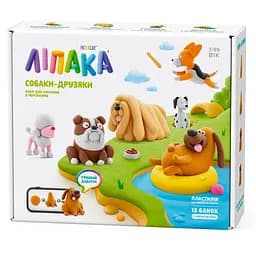 Набор самозатвердевающего пластилина Ліпака Собаки-друзья (15030-UA01)