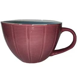 Чашка фарфоровая Offtop, 460 мл, бордовый (850103)