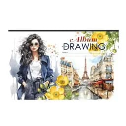 Альбом для малювання А4, 40 аркушів, 100 г/м², на скобі, дизайн 24132-24135 (в асортименті)