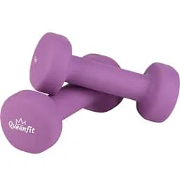Гантелі для фітнесу неопренові Queenfit 2х1 кг фіолетові